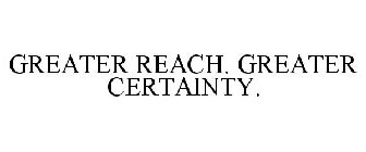 GREATER REACH. GREATER CERTAINTY.