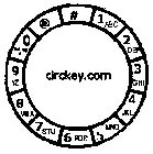 CIRCKEY.COM # 1 ABC 2 DEF 3 GHI 4 JKL 5 MNO 6 PQR 7 STU 8 WX 9 YZ 0 @