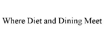 WHERE DIET AND DINING MEET