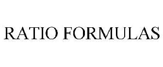 RATIO FORMULAS