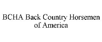 BCHA BACK COUNTRY HORSEMEN OF AMERICA