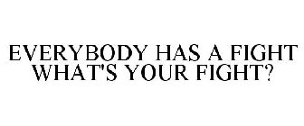 EVERYBODY HAS A FIGHT WHAT'S YOUR FIGHT?