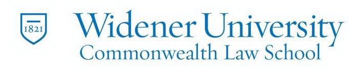 WIDENER UNIVERSITY COMMONWEALTH LAW SCHOOL