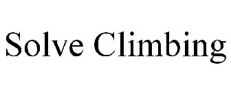 SOLVE CLIMBING