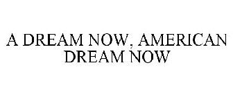 A DREAM NOW, AMERICAN DREAM NOW