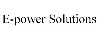 E-POWER SOLUTIONS