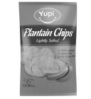 YUPI PLANTAIN CHIPS LIGHTLY SALTED 100% NATURAL GLUTEN FREE 0% GRASAS TRANS PESO NETO 75G. NET WT 2.65OZ PLATANOS VERDES FRITOS NATURALES NATURAL GREEN PLANTAIN CHIPS