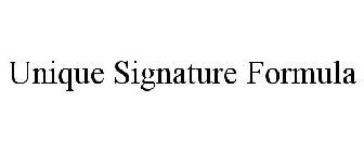 UNIQUE SIGNATURE FORMULA