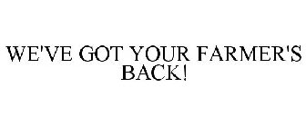 WE'VE GOT YOUR FARMER'S BACK!