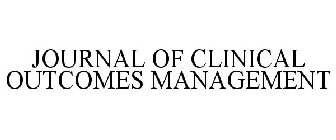 JOURNAL OF CLINICAL OUTCOMES MANAGEMENT