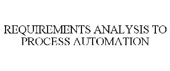 REQUIREMENTS ANALYSIS TO PROCESS AUTOMATION