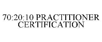 70:20:10 PRACTITIONER CERTIFICATION