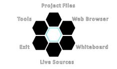 PROJECT FILES TOOLS WEB BROWSER EXIT WHITEBOARD LIVE SOURCES