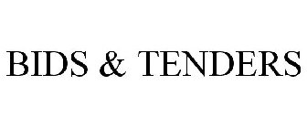 BIDS & TENDERS