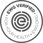 EWG VERIFIED FOR YOUR HEALTH EWG.ORG E