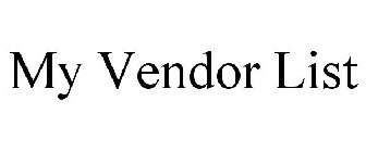 MY VENDOR LIST