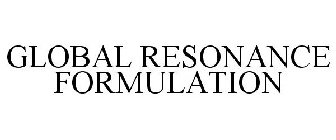 GLOBAL RESONANCE FORMULATION