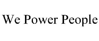 WE POWER PEOPLE