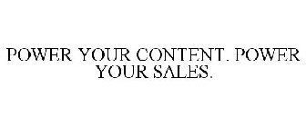 POWER YOUR CONTENT. POWER YOUR SALES.