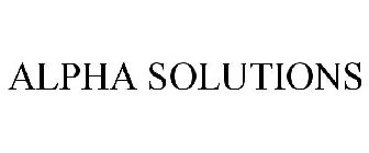 ALPHA SOLUTIONS