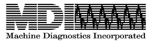 MDI MACHINE DIAGNOSTICS INCORPORATED