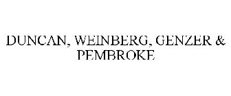DUNCAN, WEINBERG, GENZER & PEMBROKE