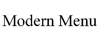 MODERN MENU