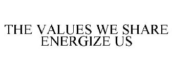 THE VALUES WE SHARE ENERGIZE US