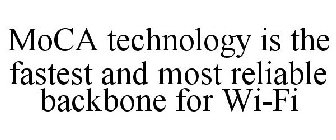 MOCA TECHNOLOGY IS THE FASTEST AND MOST RELIABLE BACKBONE FOR WI-FI