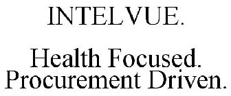 INTELVUE. HEALTH FOCUSED. PROCUREMENT DRIVEN.
