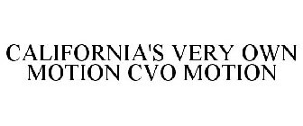 CALIFORNIA'S VERY OWN MOTION CVO MOTION