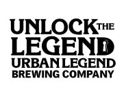 UNLOCK THE LEGEND URBAN LEGEND BREWING COMPANY