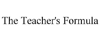 THE TEACHER'S FORMULA