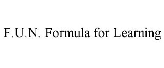 F.U.N. FORMULA FOR LEARNING