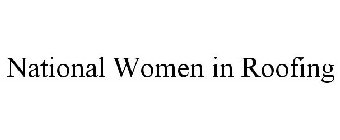 NATIONAL WOMEN IN ROOFING