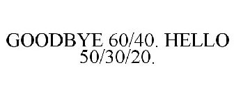 GOODBYE 60/40. HELLO 50/30/20.