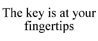 THE KEY IS AT YOUR FINGERTIPS
