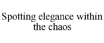 SPOTTING ELEGANCE WITHIN THE CHAOS