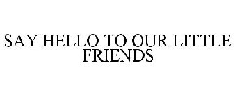 SAY HELLO TO OUR LITTLE FRIENDS