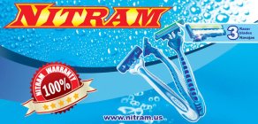 NITRAM 3 RAZOR BLADES NAVAJAS NITRAM WARRANTY 100% WWW.NITRAM.US