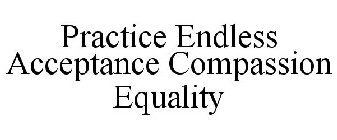 PRACTICE ENDLESS ACCEPTANCE COMPASSION EQUALITY