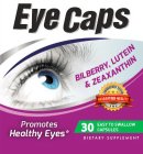 EYE CAPS BILBERRY, LUTEIN & ZEAXANTHIN LABORATORY TESTED GUARANTEED QUALITY AMS PROMOTES HEALTHY EYES 30 EASY TO SWALLOW CAPSULES DIETARY SUPPLEMENTABORATORY TESTED GUARANTEED QUALITY AMS PROMOTES HEA