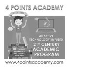 LET US LEARN 4 POINTS ACADEMY ADAPTIVE,TECHNOLOGY-INFUSED, 21ST CENTURY ACADEMIC PROGRAM ELA SOCIAL STUDIES SCIENCE MATHEMATICS ESPANOL MANDARIN MUSIC-ART-SPORTS WWW.4POINTSACADEMY.COM