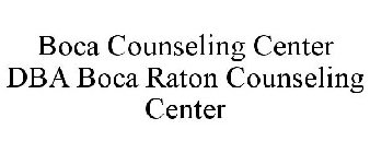 BOCA COUNSELING CENTER DBA BOCA RATON COUNSELING CENTER