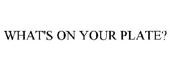 WHAT'S ON YOUR PLATE?