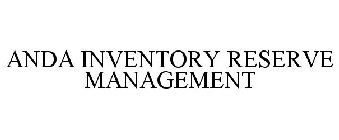 ANDA INVENTORY RESERVE MANAGEMENT