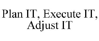 PLAN IT, EXECUTE IT, ADJUST IT