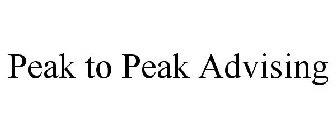 PEAK TO PEAK ADVISING