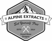 ALPINE EXTRACTS SET YOURSELF FREE ESTD 2014 HOOD RIVER OREGON