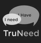 TRUNEED I NEED I HAVE